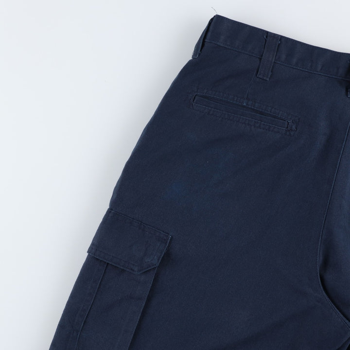 CINTAS Work Pants, Men's, Size W34 (approx.) polyester navy blue type Vintage Second Hand