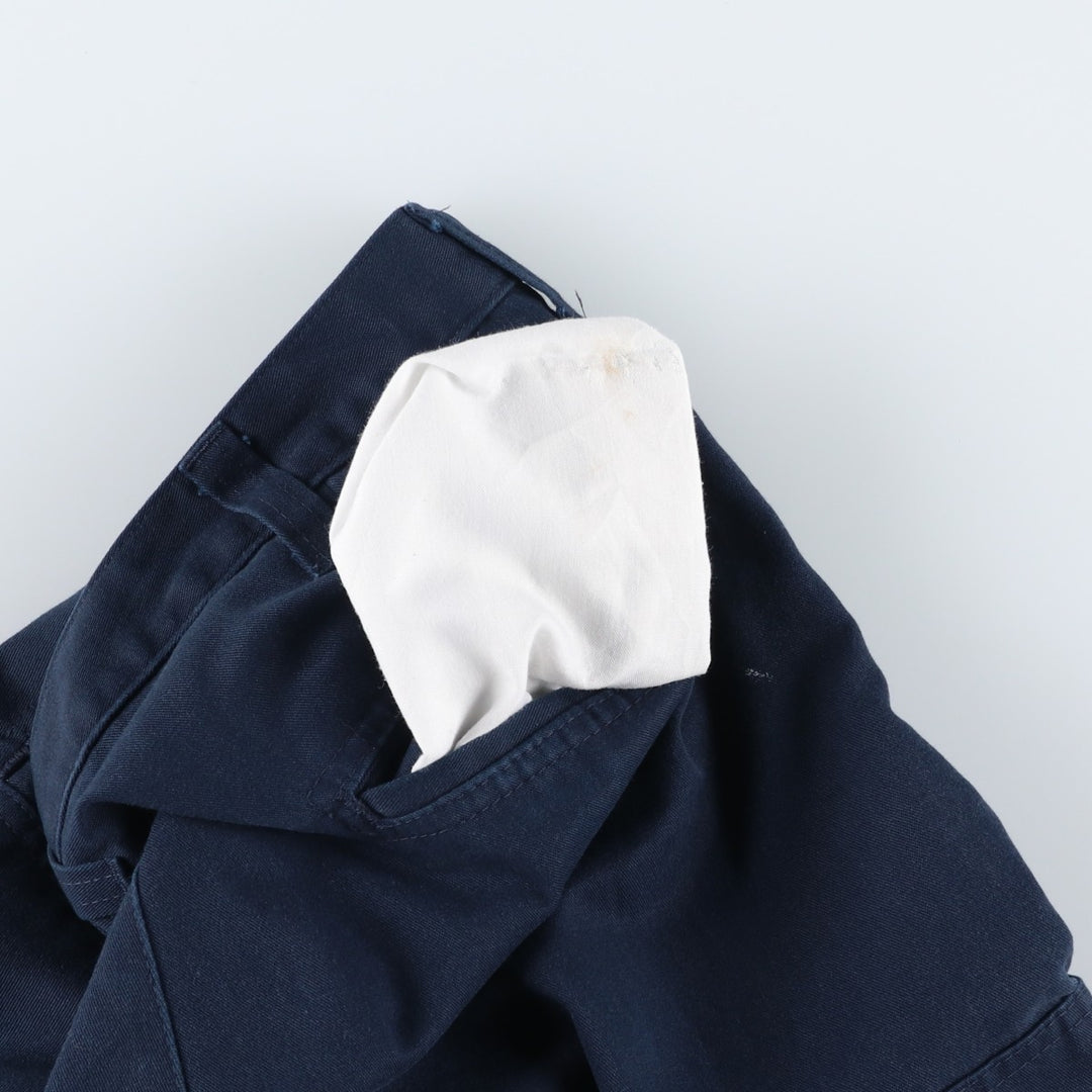 CINTAS Work Pants, Men's, Size W34 (approx.) polyester navy blue type Vintage Second Hand