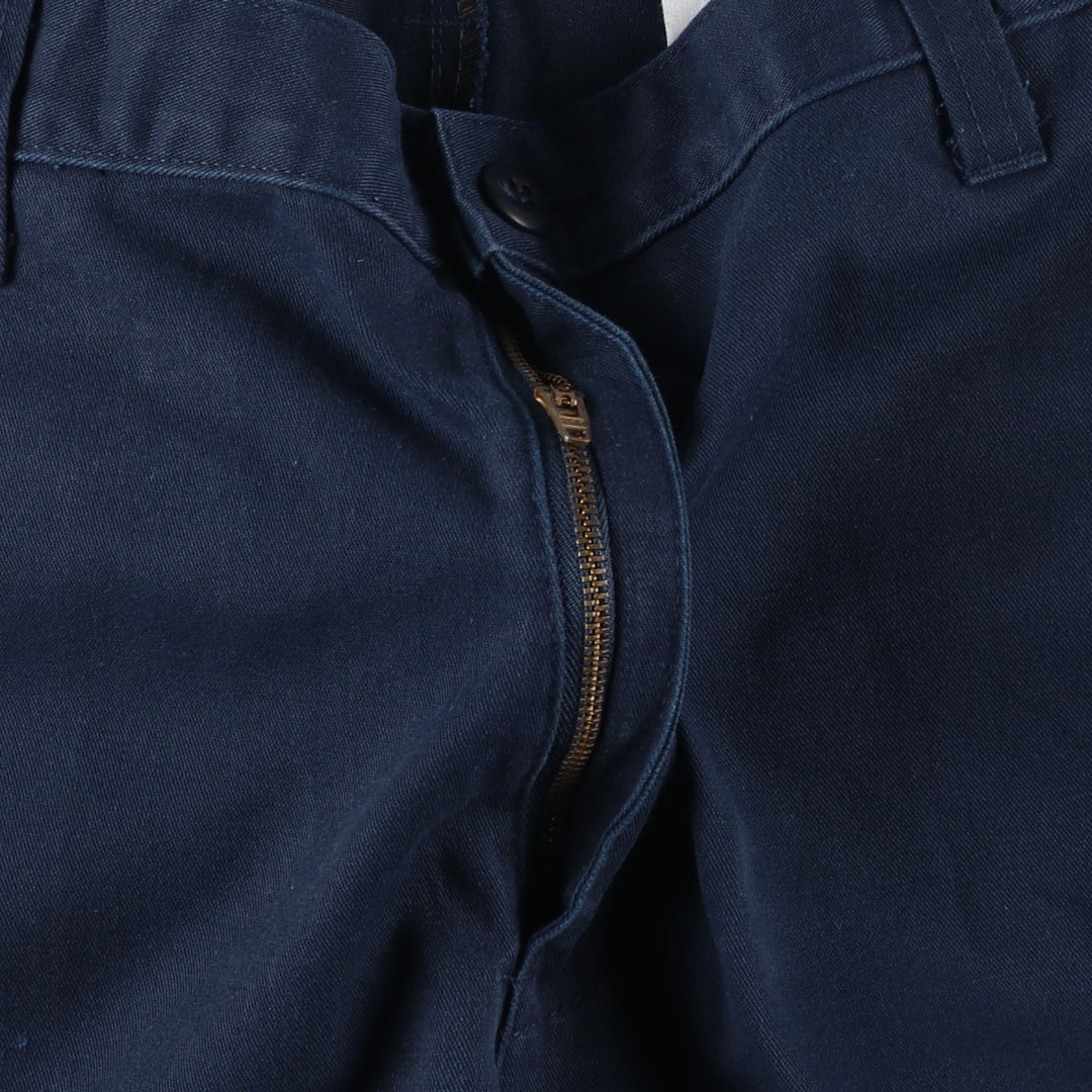 CINTAS Work Pants, Men's, Size W34 (approx.) polyester navy blue type Vintage Second Hand
