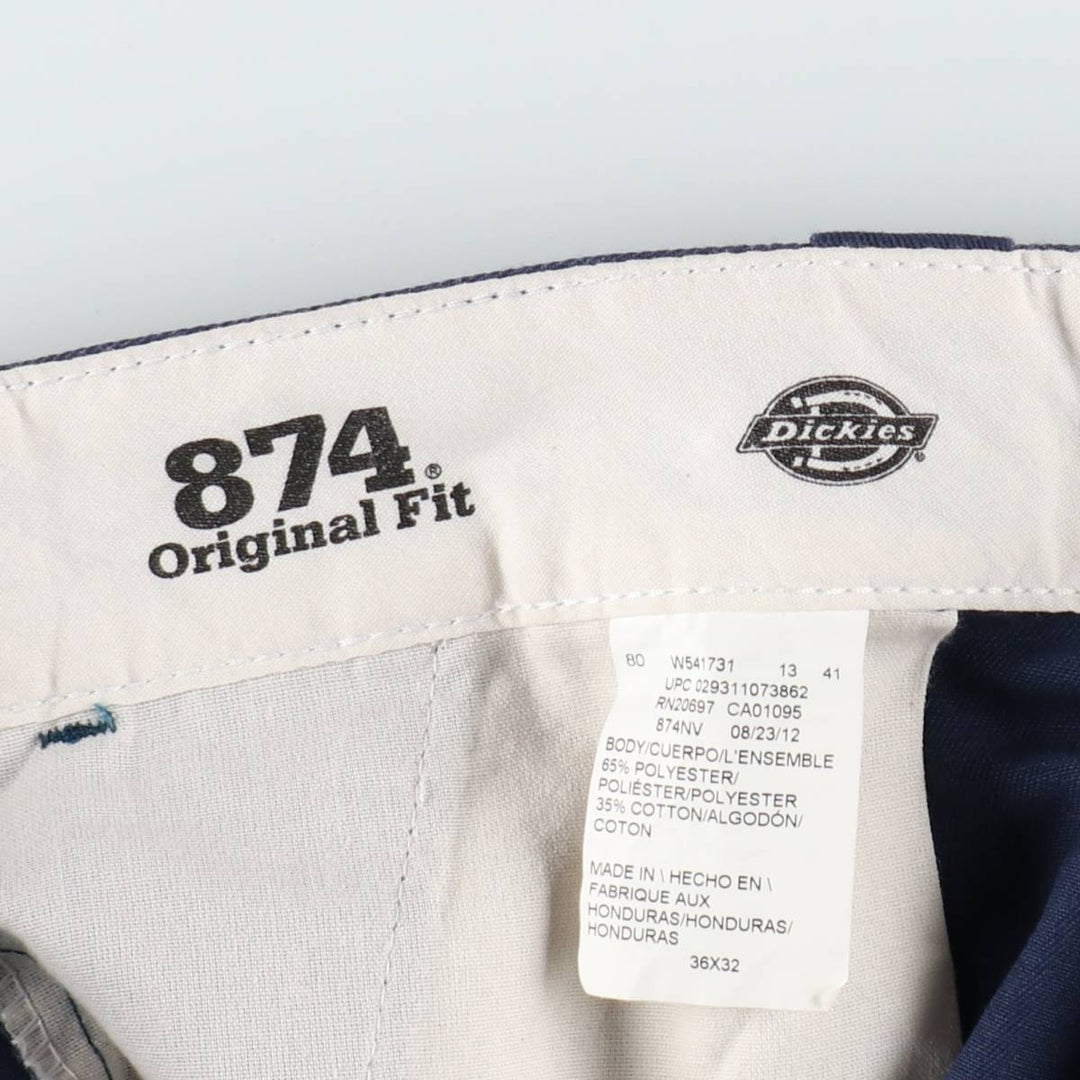 Dickies 874 Original Fit Work Pants, Men's, Size W35 polyester navy blue type Vintage Second Hand