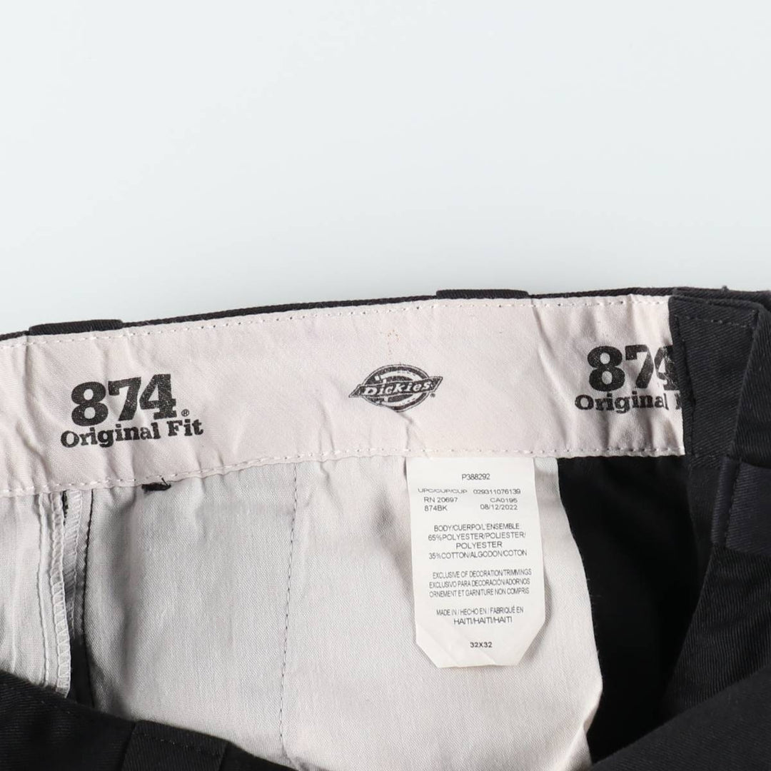 Dickies 874 Original Fit Work Pants, Men's, Size W31 polyester black type Vintage Second Hand