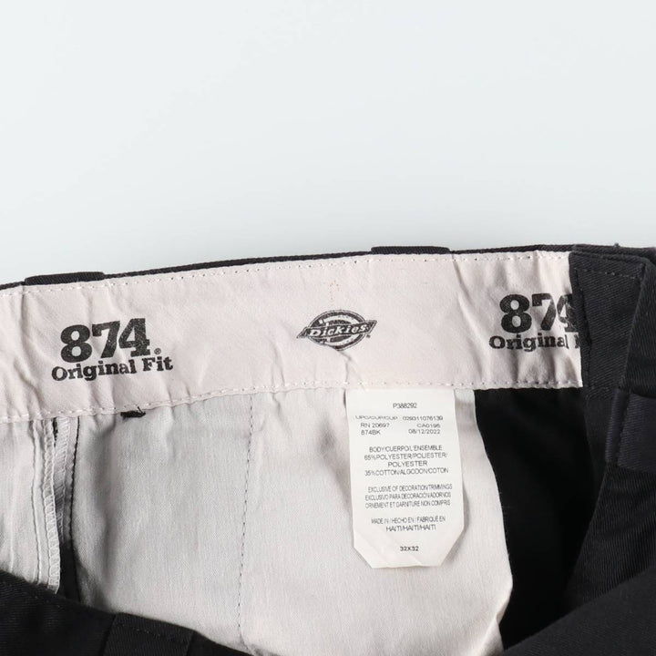 Dickies 874 Original Fit Work Pants, Men's, Size W31 polyester black type Vintage Second Hand