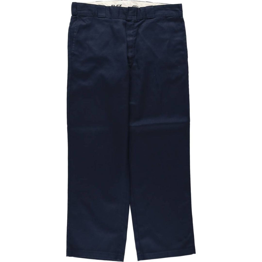 Dickies 874 Original Fit FLEX Work Pants, Men's W35 equivalent. polyester navy blue type Vintage Second Hand