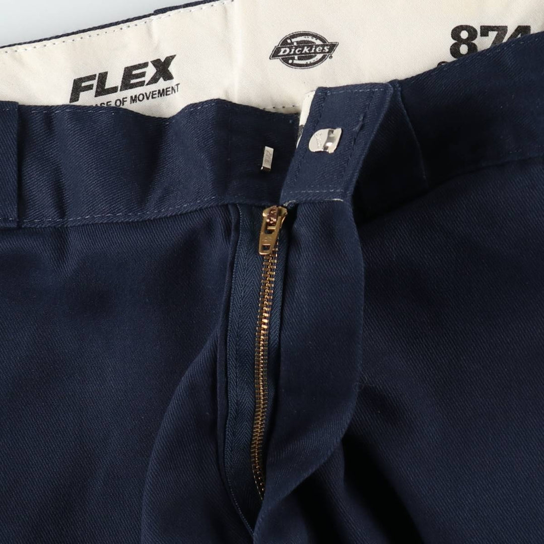 Dickies 874 Original Fit FLEX Work Pants, Men's W35 equivalent. polyester navy blue type Vintage Second Hand
