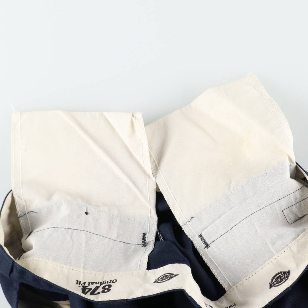 Dickies 874 Original Fit FLEX Work Pants, Men's W35 equivalent. polyester navy blue type Vintage Second Hand