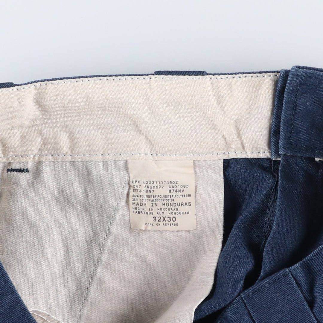 Dickies Work Pants Men's W31 equivalent polyester navy blue type Vintage Second Hand