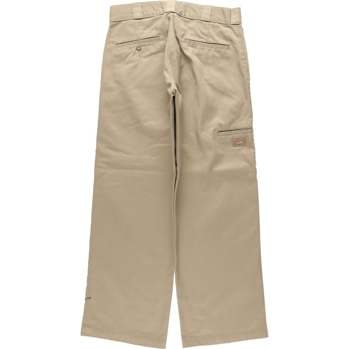 Dickies Loose Fit Double Knee Work Pants, Men's Size W31 (approx.) polyester Beige type Vintage Second Hand