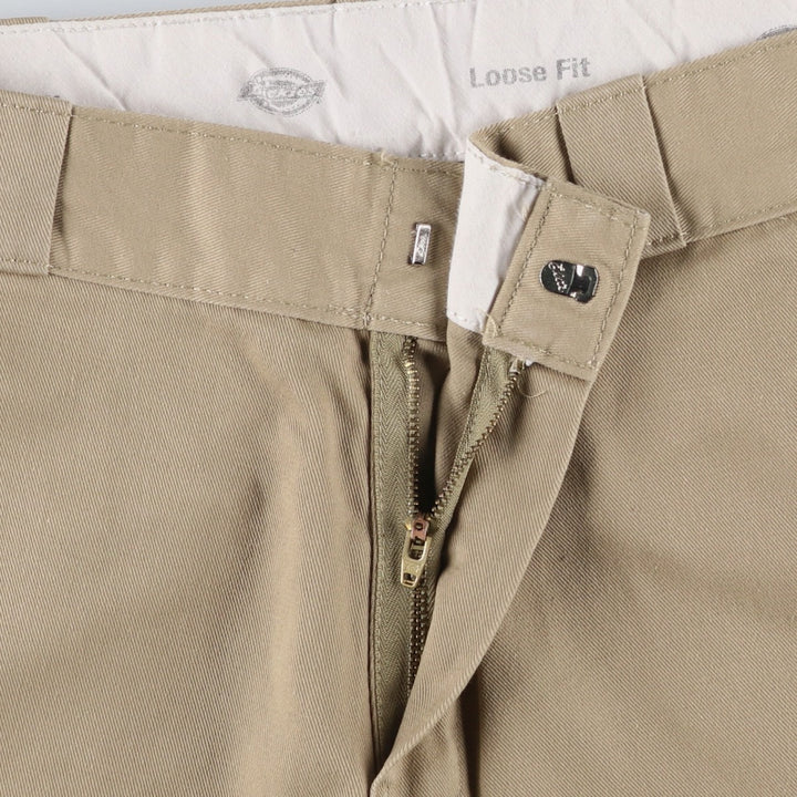 Dickies Loose Fit Double Knee Work Pants, Men's Size W31 (approx.) polyester Beige type Vintage Second Hand
