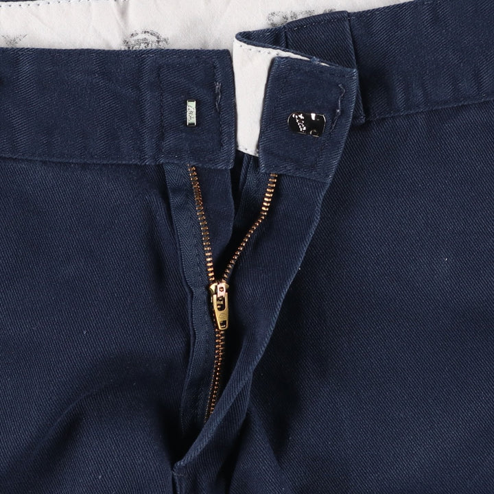 Dickies Work Pants Men's W34 polyester navy blue type Vintage Second Hand