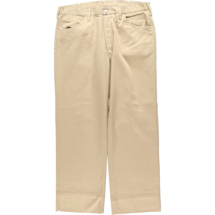 Wrangler men's slacks, size W36 (approx.), vintage. polyester Beige type Vintage Second Hand