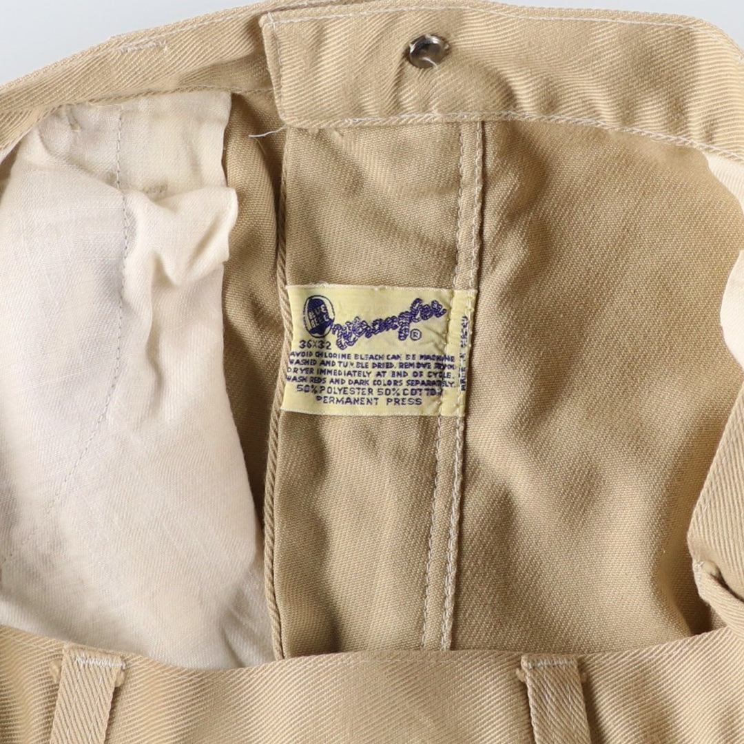 Wrangler men's slacks, size W36 (approx.), vintage. polyester Beige type Vintage Second Hand
