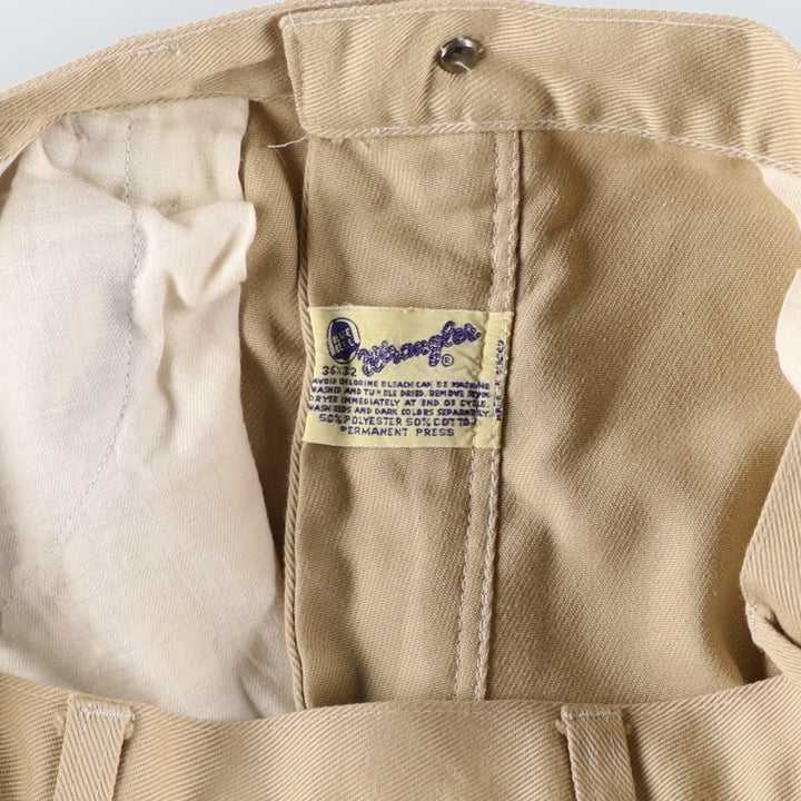 Wrangler men's slacks, size W36 (approx.), vintage. polyester Beige type Vintage Second Hand