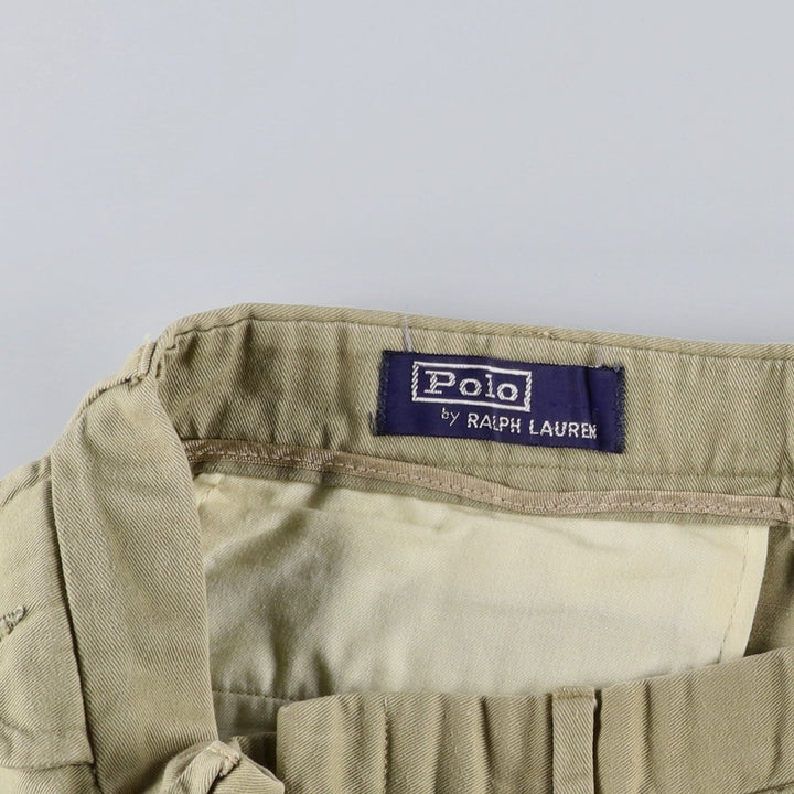 Vintage Ralph Lauren POLO by Ralph Lauren men's two-pleat chino pants, size W33. unclear Khaki type Vintage Second Hand