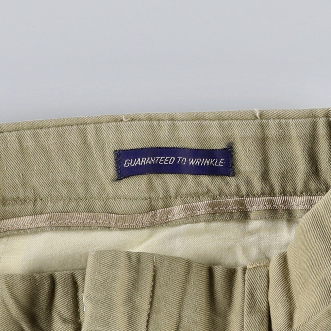 Vintage Ralph Lauren POLO by Ralph Lauren men's two-pleat chino pants, size W33. unclear Khaki type Vintage Second Hand
