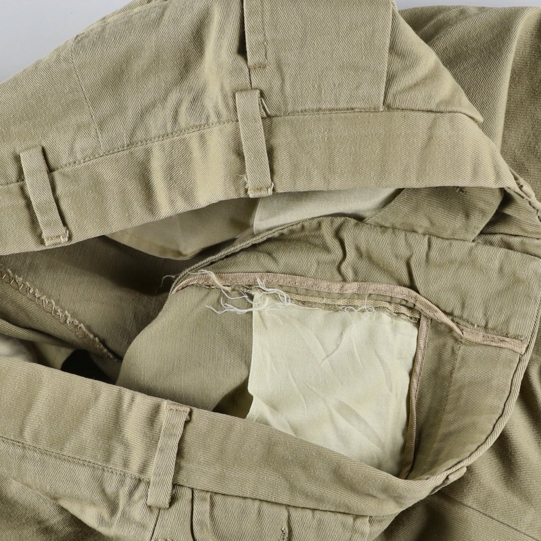 Vintage Ralph Lauren POLO by Ralph Lauren men's two-pleat chino pants, size W33. unclear Khaki type Vintage Second Hand