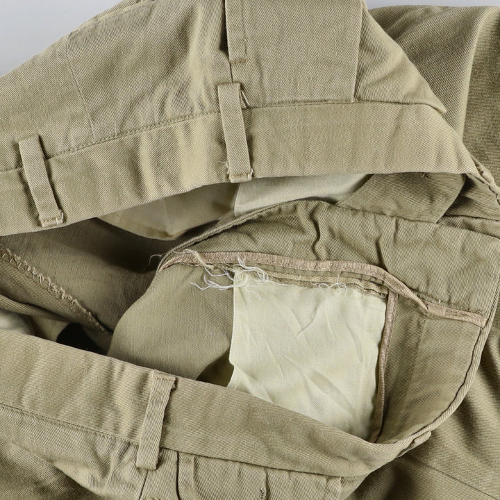 Vintage Ralph Lauren POLO by Ralph Lauren men's two-pleat chino pants, size W33. unclear Khaki type Vintage Second Hand