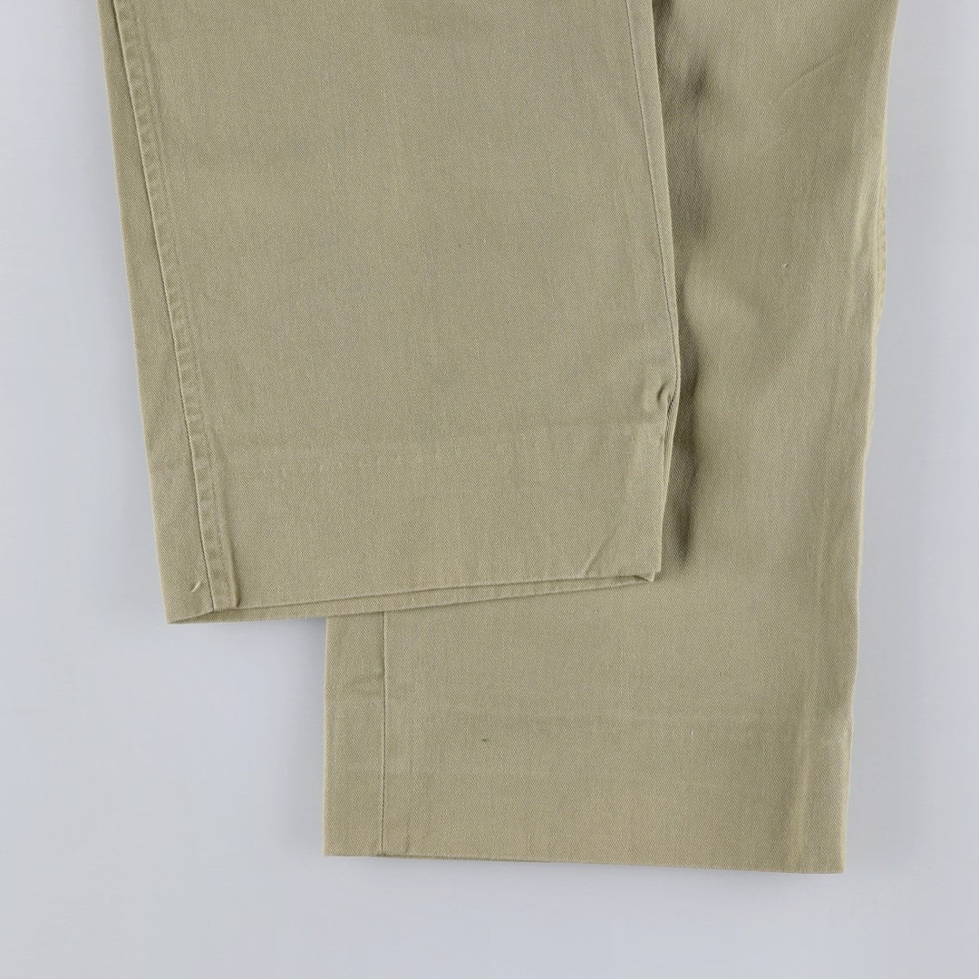 Vintage Ralph Lauren POLO by Ralph Lauren men's two-pleat chino pants, size W33. unclear Khaki type Vintage Second Hand
