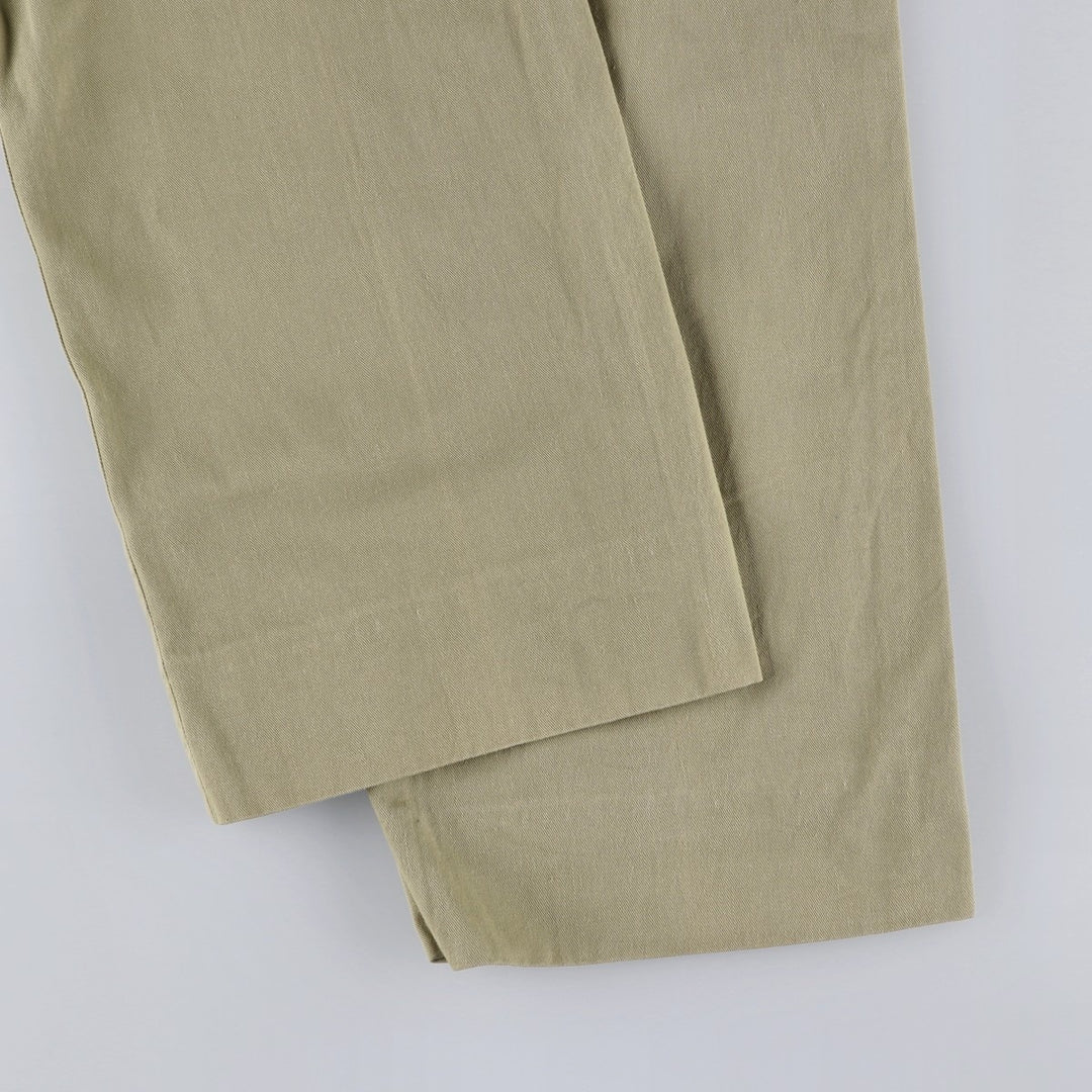 Vintage Ralph Lauren POLO by Ralph Lauren men's two-pleat chino pants, size W33. unclear Khaki type Vintage Second Hand