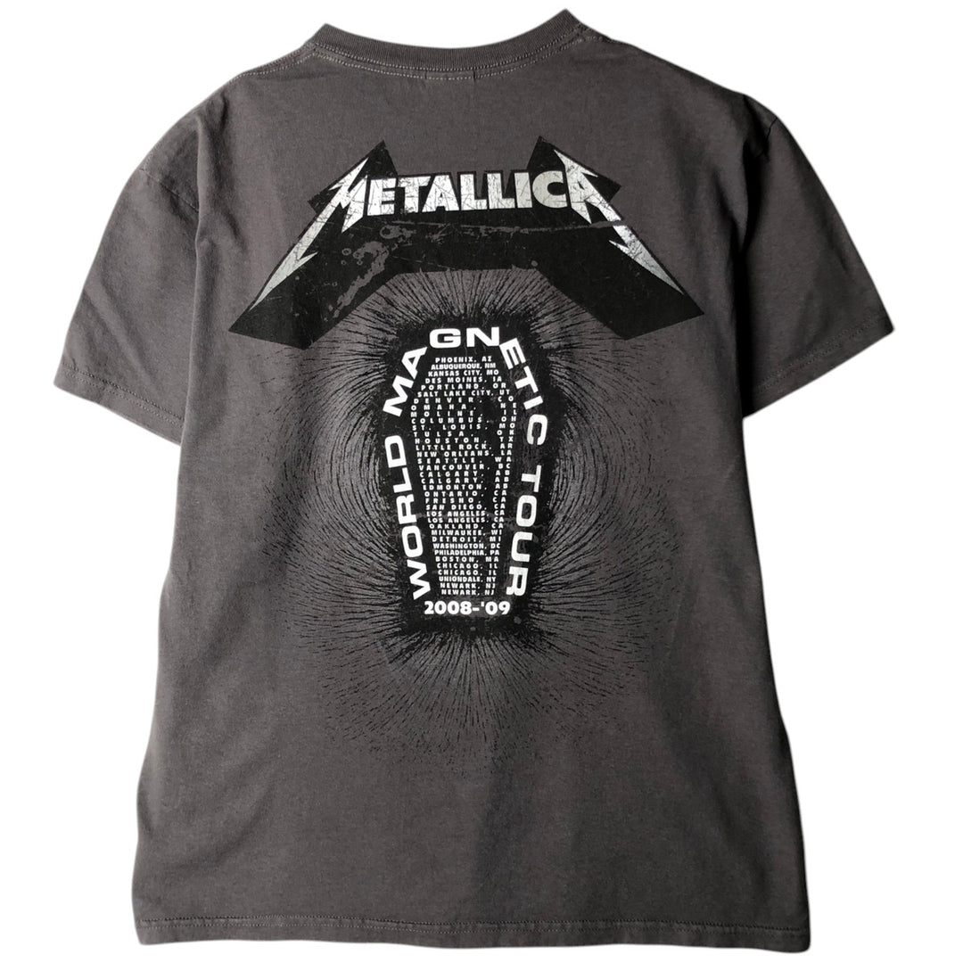 Gildan Metallica Band T-Shirt, Men's Size Medium cotton gray type Vintage Second Hand