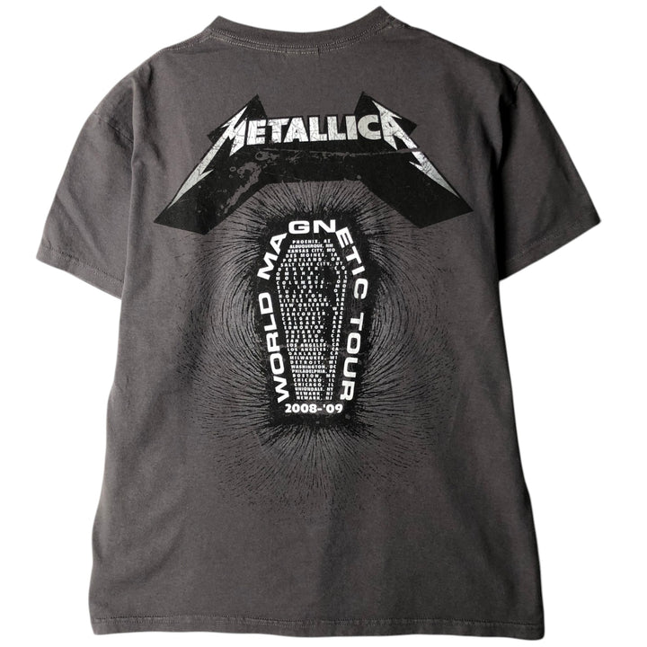Gildan Metallica Band T-Shirt, Men's Size Medium cotton gray type Vintage Second Hand