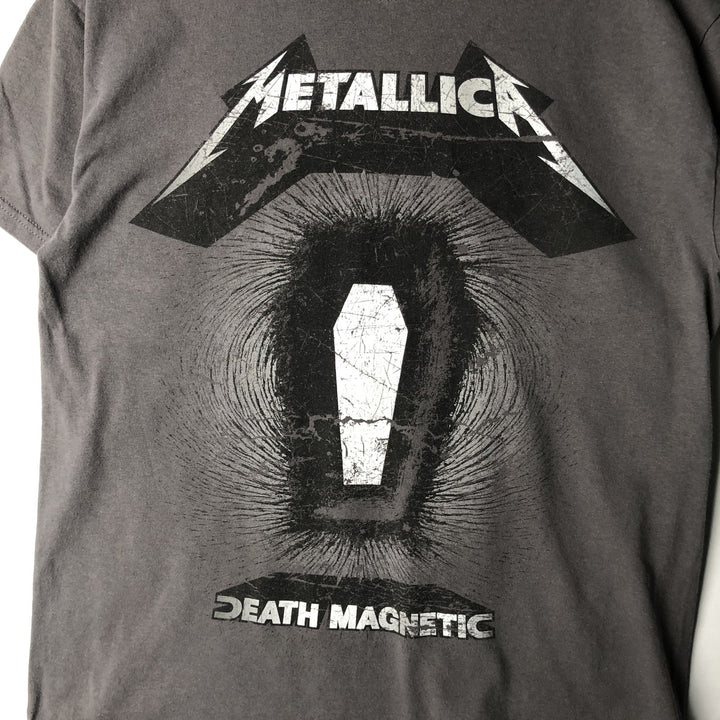 Gildan Metallica Band T-Shirt, Men's Size Medium cotton gray type Vintage Second Hand
