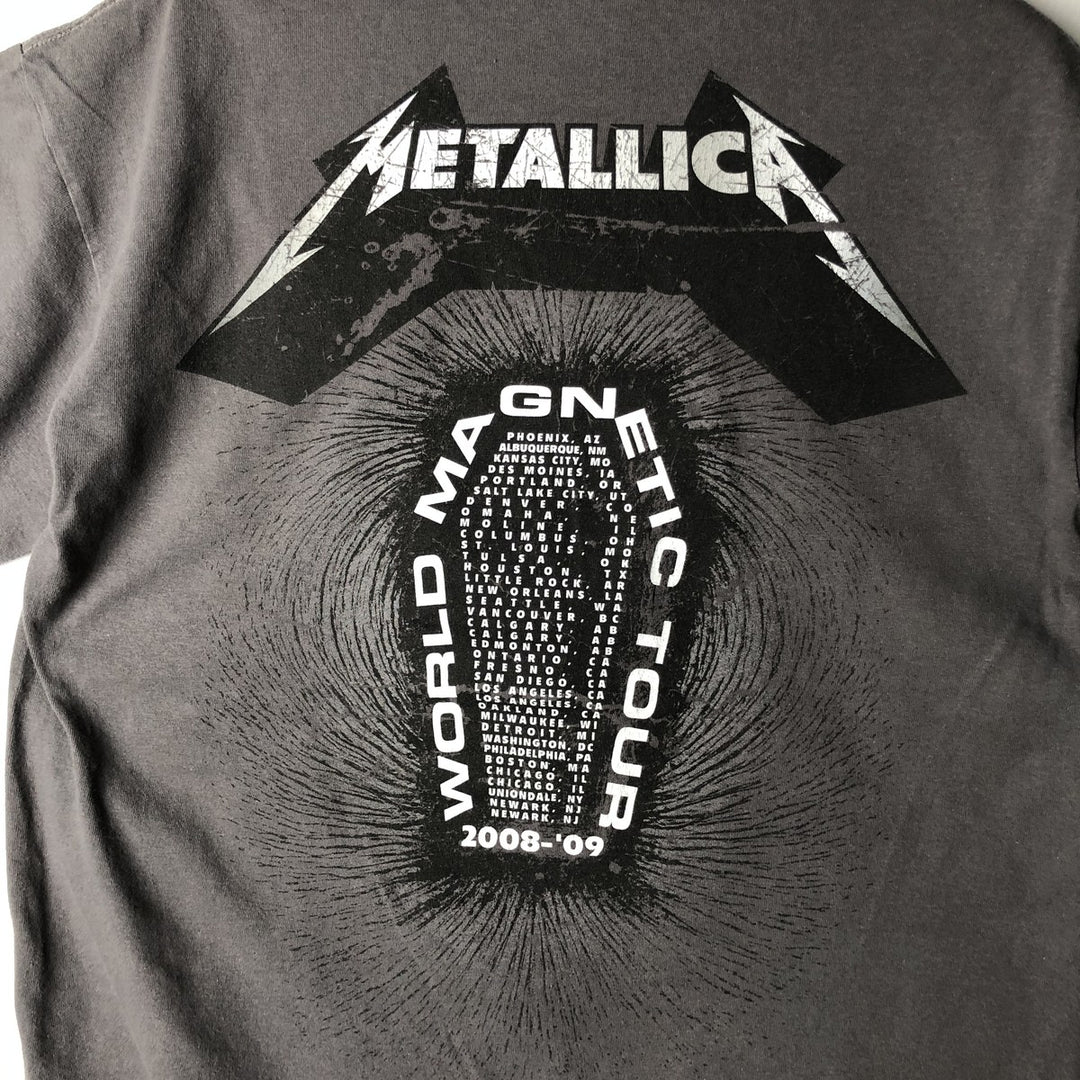 Gildan Metallica Band T-Shirt, Men's Size Medium cotton gray type Vintage Second Hand