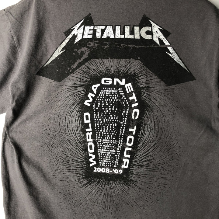 Gildan Metallica Band T-Shirt, Men's Size Medium cotton gray type Vintage Second Hand