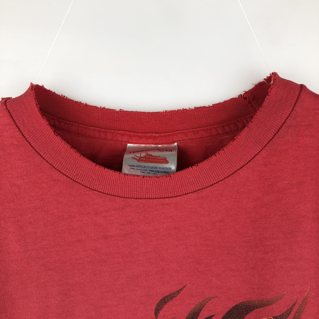 TENNESSEE RIVER AEROSMITH Aerosmith Band T-shirt (Men's size L equivalent) cotton red type Vintage Second Hand