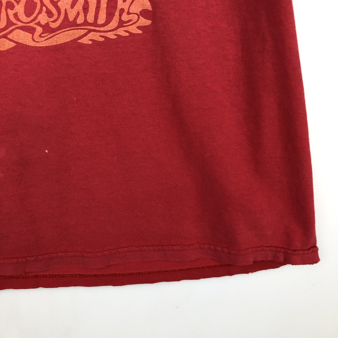 TENNESSEE RIVER AEROSMITH Aerosmith Band T-shirt (Men's size L equivalent) cotton red type Vintage Second Hand