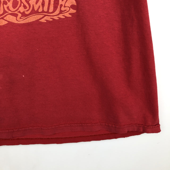 TENNESSEE RIVER AEROSMITH Aerosmith Band T-shirt (Men's size L equivalent) cotton red type Vintage Second Hand