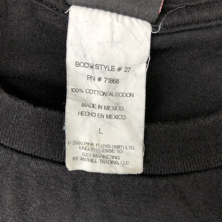 2000'S Anthill Trading Co. PINK FLOYD Band T-shirt, Men's Size L (approx.) cotton black type Vintage Second Hand