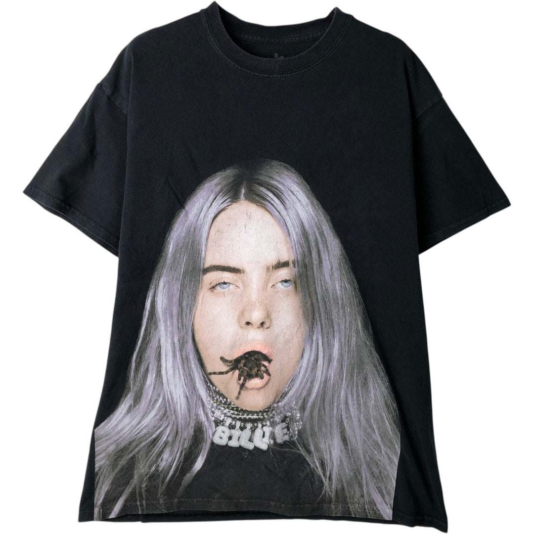 BILLIE EILISH Billie Eilish Band T-shirt Band T Men's M size cotton black type Vintage Second Hand