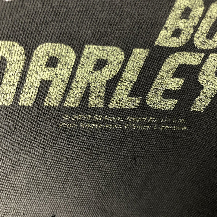 ZION BOB MARLEY Bob Marley Band T-shirt, Made in USA, Men's Size L cotton Charcoal Vintage Second Hand