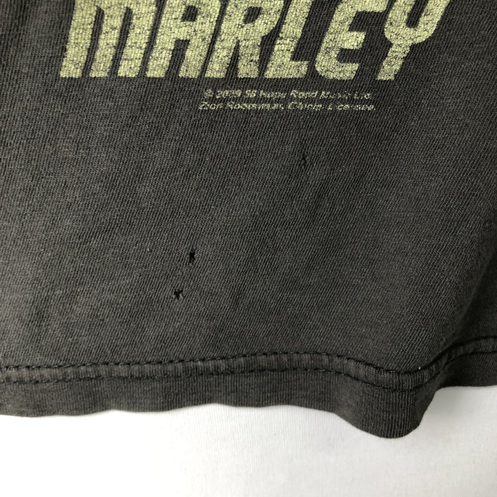 ZION BOB MARLEY Bob Marley Band T-shirt, Made in USA, Men's Size L cotton Charcoal Vintage Second Hand