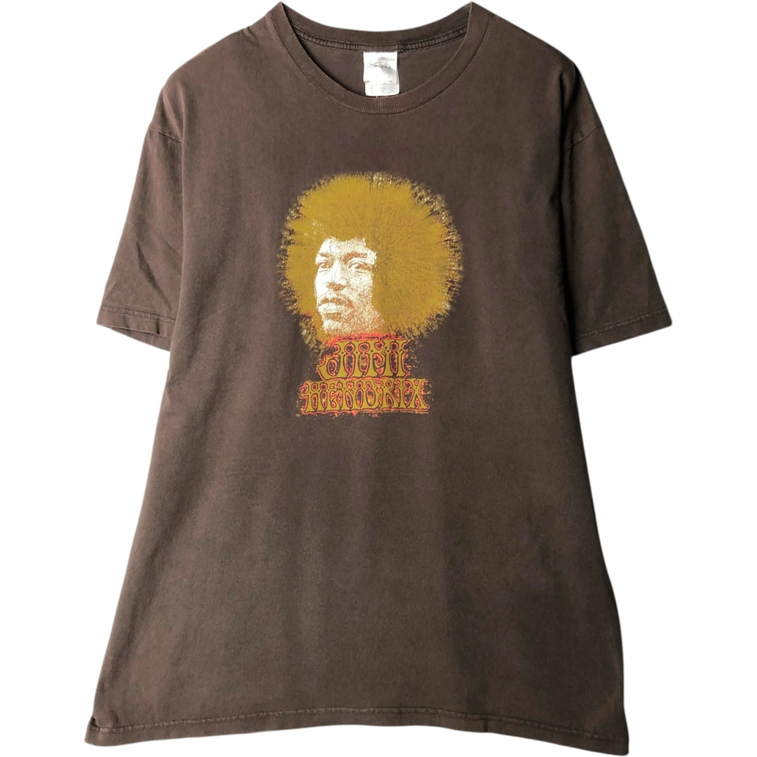 2000'S Jimi Hendrix Band T-shirt, Men's XL equivalent. cotton brown type Vintage Second Hand