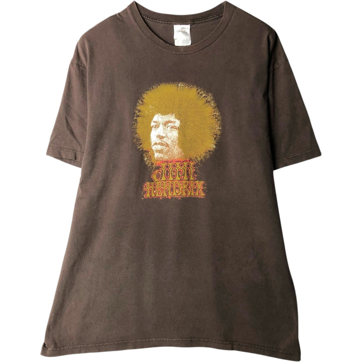 2000'S Jimi Hendrix Band T-shirt, Men's XL equivalent. cotton brown type Vintage Second Hand