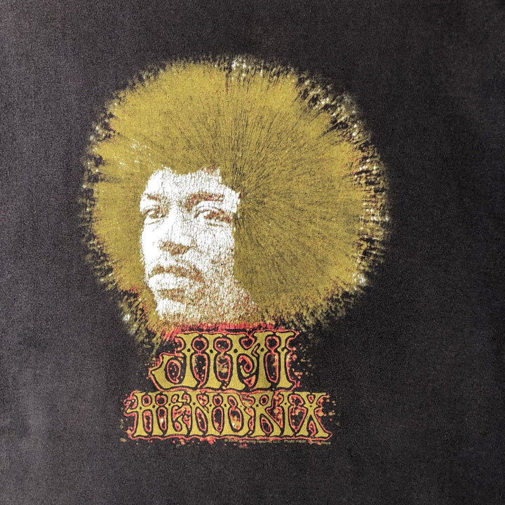 2000'S Jimi Hendrix Band T-shirt, Men's XL equivalent. cotton brown type Vintage Second Hand