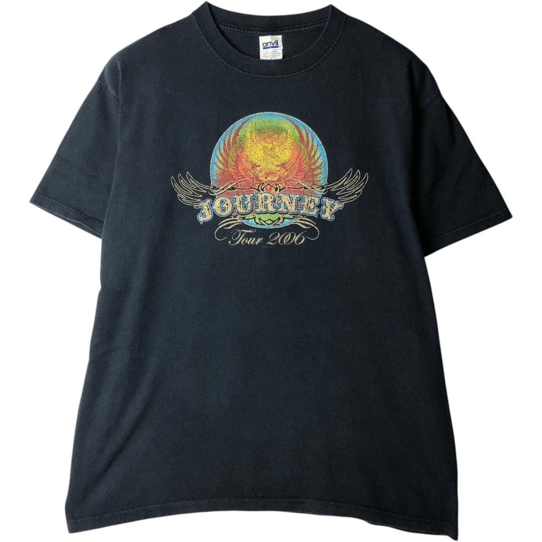 2000'S Anvil JOURNEY band t-shirt, men's size L (approx.) cotton navy blue type Vintage Second Hand