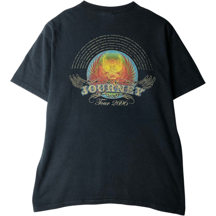 2000'S Anvil JOURNEY band t-shirt, men's size L (approx.) cotton navy blue type Vintage Second Hand