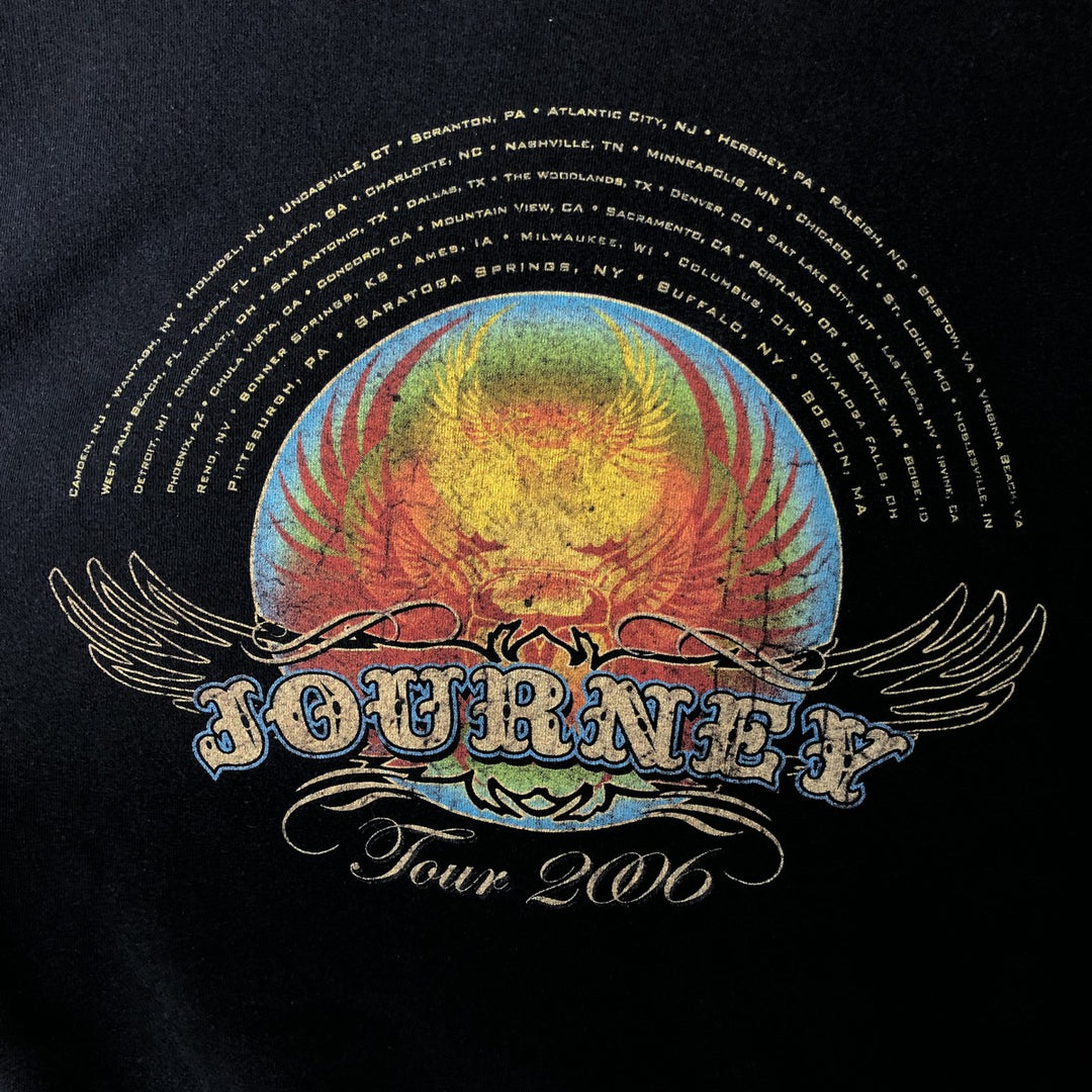 2000'S Anvil JOURNEY band t-shirt, men's size L (approx.) cotton navy blue type Vintage Second Hand