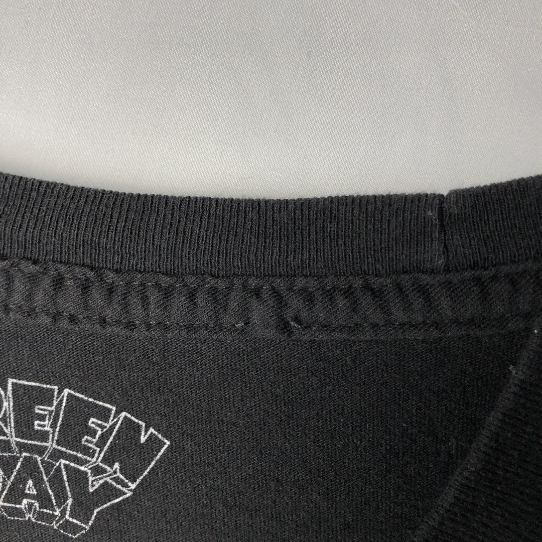 GREEN DAY Green Day Band T-shirt Band T Men's XL size cotton black type Vintage Second Hand