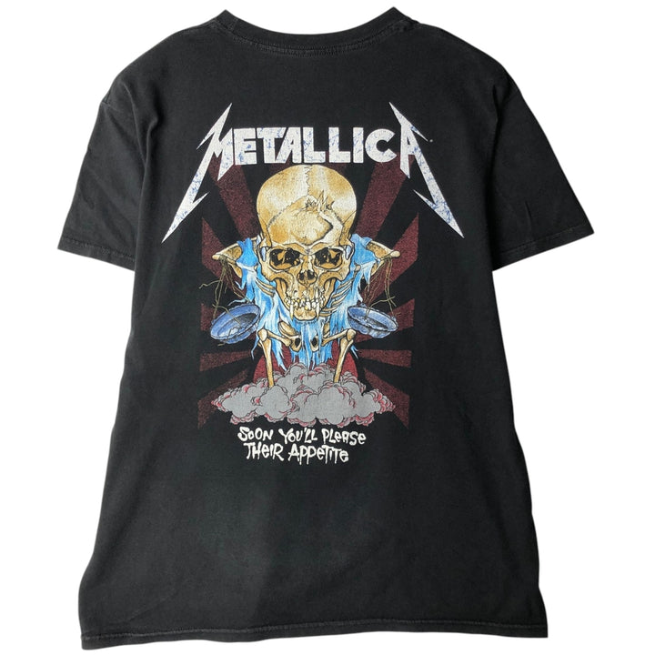 METALLICA Metallica Band T-shirt Band T Men's L size cotton black type Vintage Second Hand