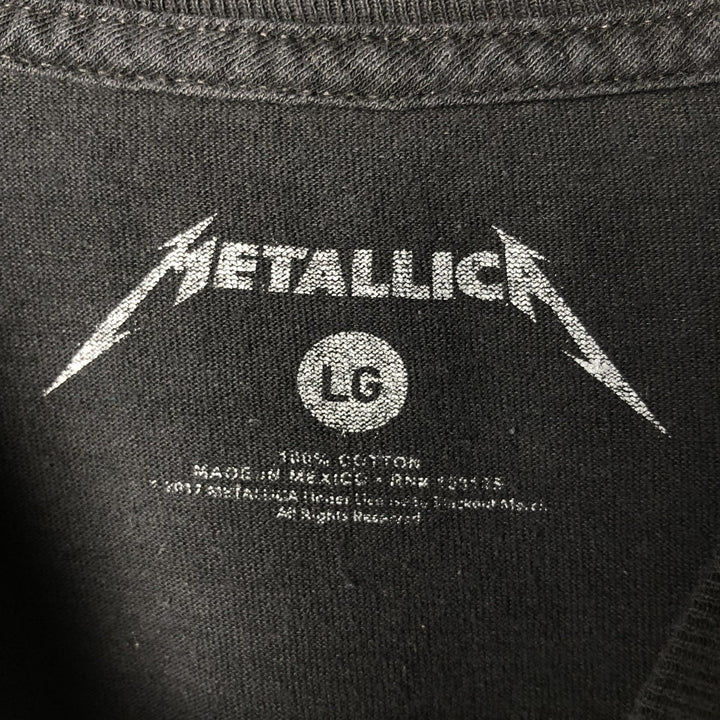 METALLICA Metallica Band T-shirt Band T Men's L size cotton black type Vintage Second Hand