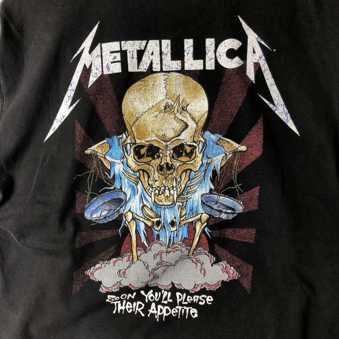 METALLICA Metallica Band T-shirt Band T Men's L size cotton black type Vintage Second Hand