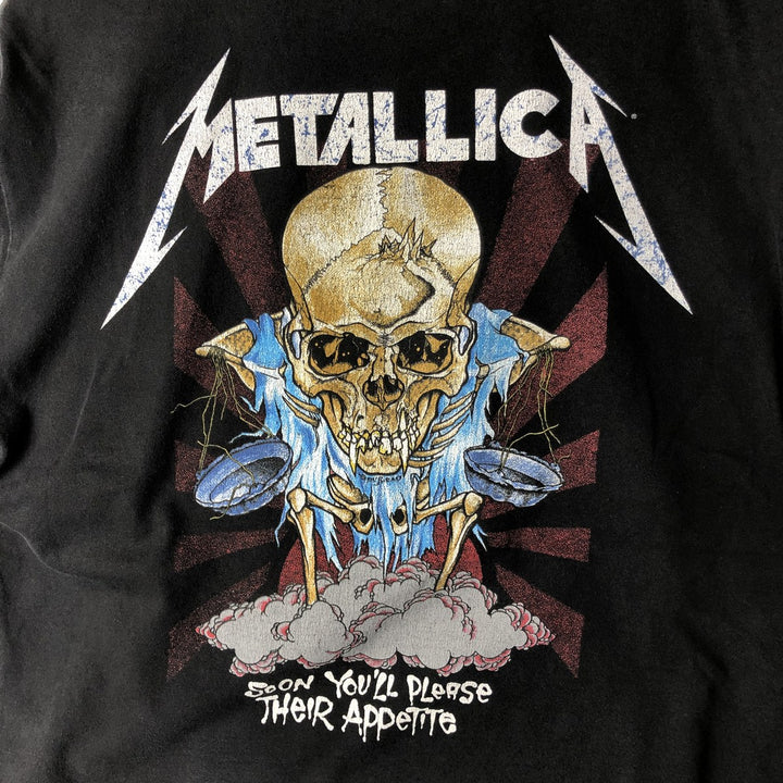 METALLICA Metallica Band T-shirt Band T Men's L size cotton black type Vintage Second Hand