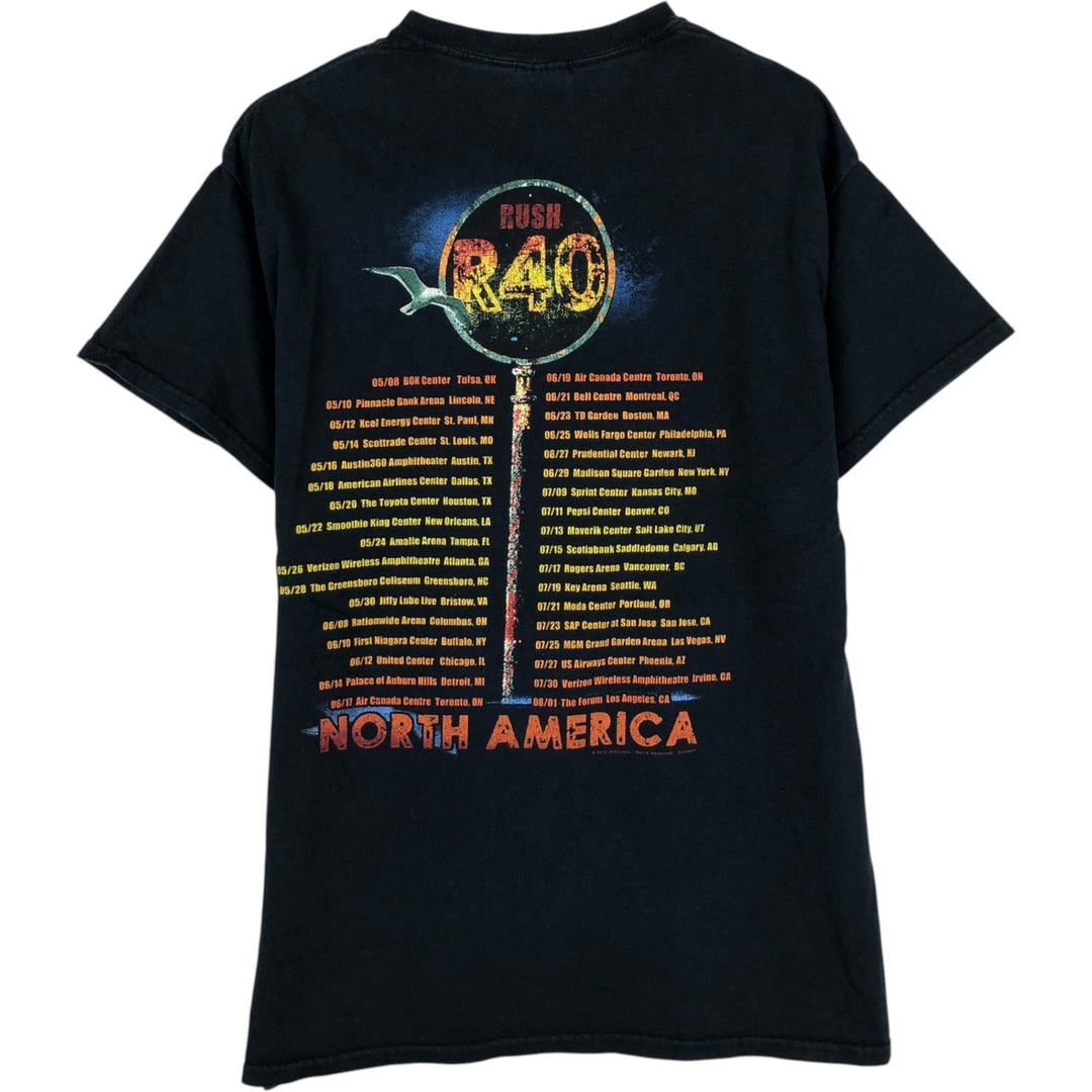 Gildan RUSH Band T-shirt, Men's M size cotton black type Vintage Second Hand