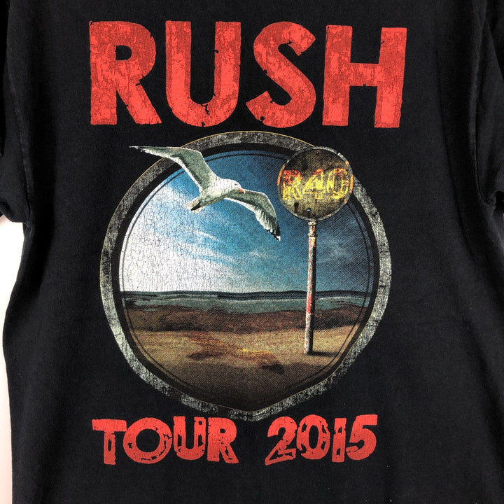 Gildan RUSH Band T-shirt, Men's M size cotton black type Vintage Second Hand