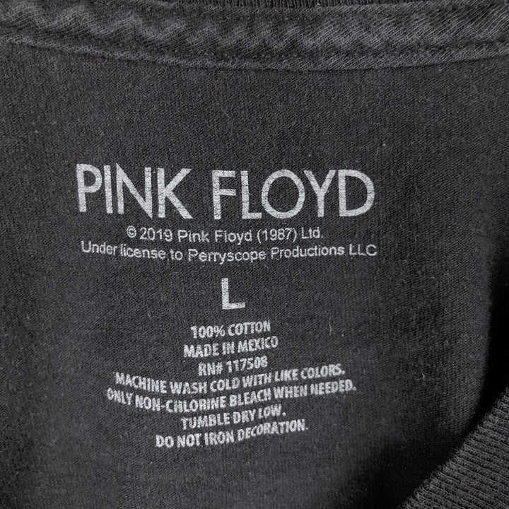 PINK FLOYD Pink Floyd Band T-shirt Band T Men's L size cotton black type Vintage Second Hand