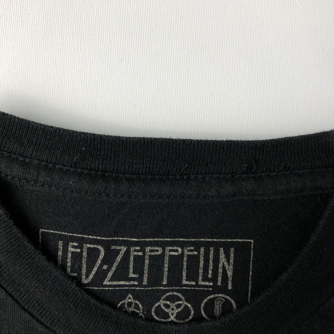 LED ZEPPELIN Led Zeppelin Band T-shirt Band T Men's M size cotton black type Vintage Second Hand