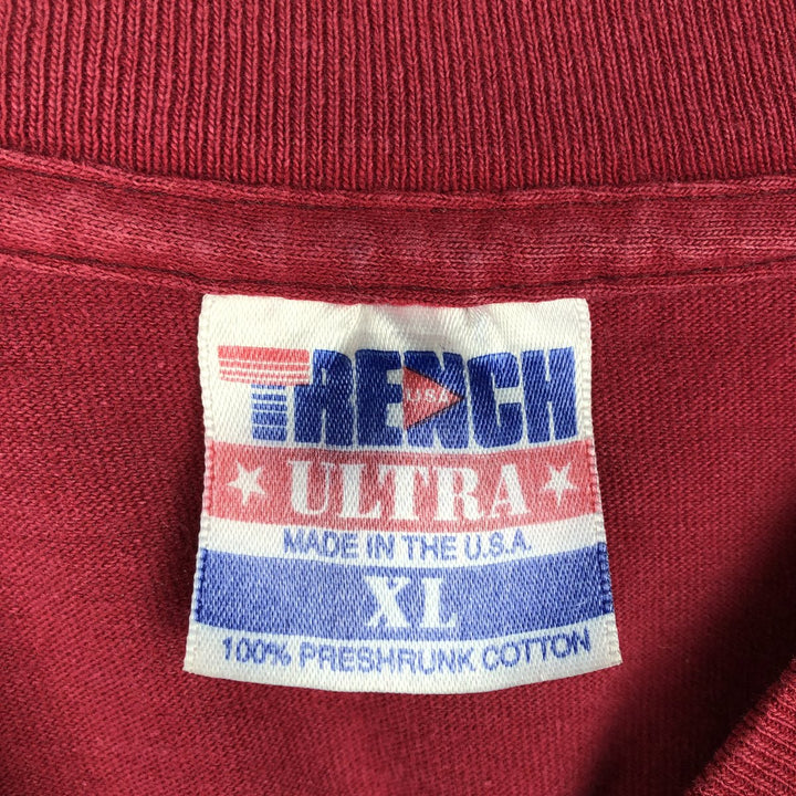 90'S TRENCH NFL Washington Redskins Sports Print T-Shirt, Made in USA, Men's XL equivalent, Vintage cotton red type Vintage Second Hand